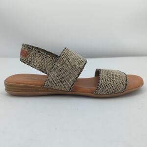 Andre Assous Sandals Womens 7 Linen Slingback Featherweights Resort Vacation